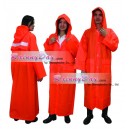 Adult Raincoat W/Hood (Reflective Orange)